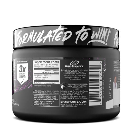 Kre-Alkalyn EFX Powder, Neutral, 100g, EFX Sports - Vitax.ro