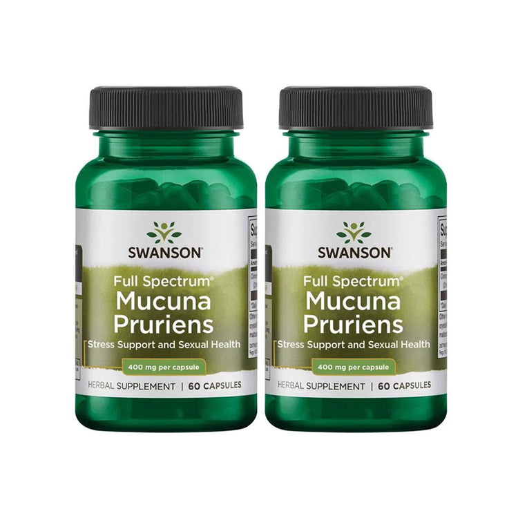 Pachet 2x Full Spectrum Mucuna Pruriens, 400mg - 60 caps - Vitax.ro