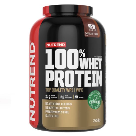 100% Whey Protein, Chocolate Cocoa, 2250g, Nutrend - Vitax.ro