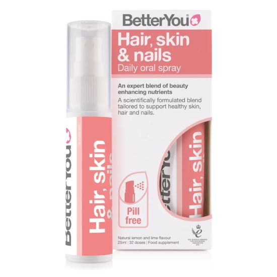 Hair, Skin & Nails Daily Oral Spray, Natural Orange, Peach & Mango, 25 ml, Immune Health - Vitax.ro