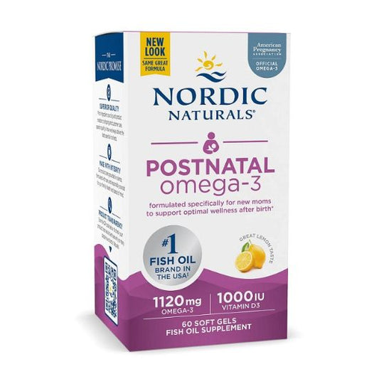 Postnatal Omega-3, 1120mg Lemon - 60 softgels - Vitax.ro