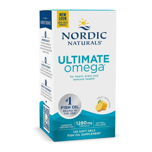Ultimate Omega, 1280mg Lemon Flavor - 120 softgels - Vitax.ro