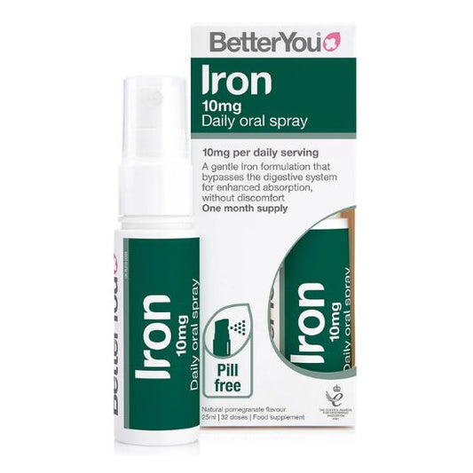 Iron 10 Daily Oral Spray (10mg), Pomegranate, 25 ml, BetterYou - Vitax.ro