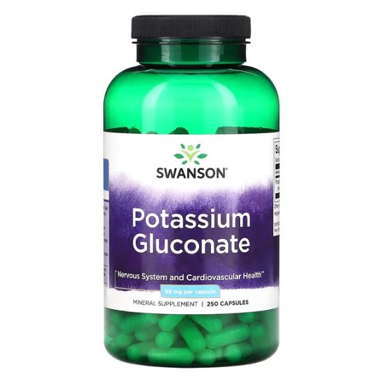 Potassium Gluconate, 99mg - 250 caps - Vitax.ro