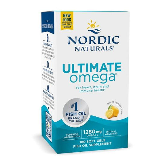 Ultimate Omega, 1280mg Lemon Flavor - 180 softgels - Vitax.ro