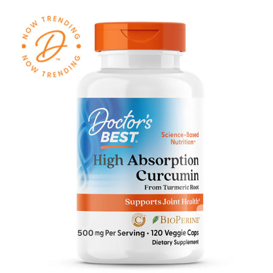 High Absorption Curcumin din Turmeric Root cu C3 Complex & BioPerine, 500mg, 120 caps, Doctor's Best