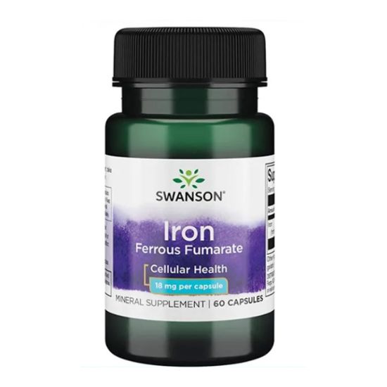 Iron (Ferrous Fumarate), 18mg - 60 caps - Vitax.ro
