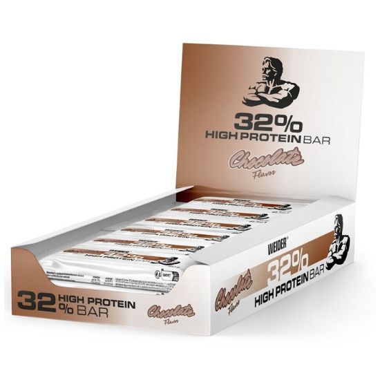 32% High Protein Bar, Chocolate - 12 x 60g - Vitax.ro