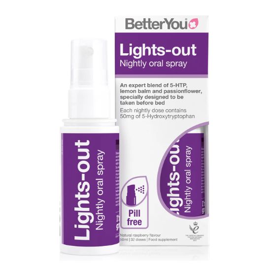 Lights-Out Nightly Oral Spray, Natural Raspberry, 50 ml, BetterYou - Vitax.ro