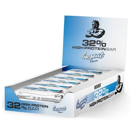 32% High Protein Bar, Coconut - 12 x 60g - Vitax.ro