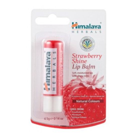 Strawberry Shine Lip Balm, 4.5g, Himalaya Herbal - Vitax.ro