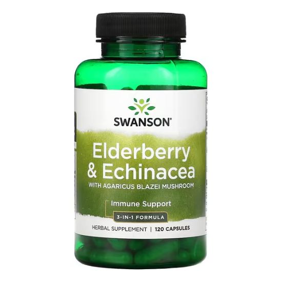 Elderberry/Agaricus/Echinacea (Immune Support) - 120 caps - Vitax.ro