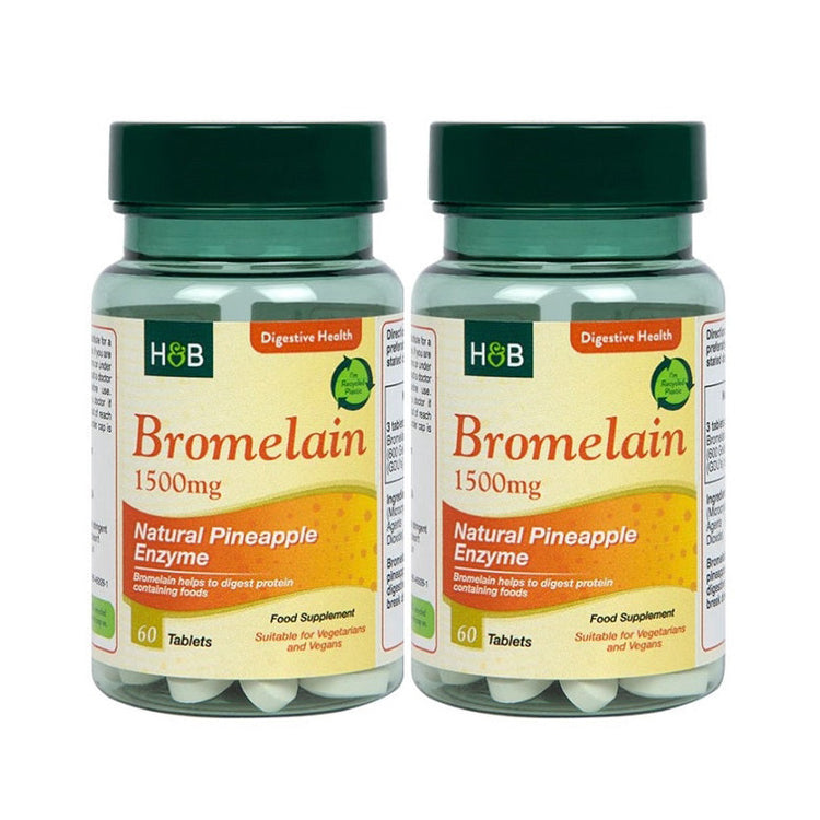 Pachet 2x Bromelain, 1500mg - 60 tablets - Vitax.ro