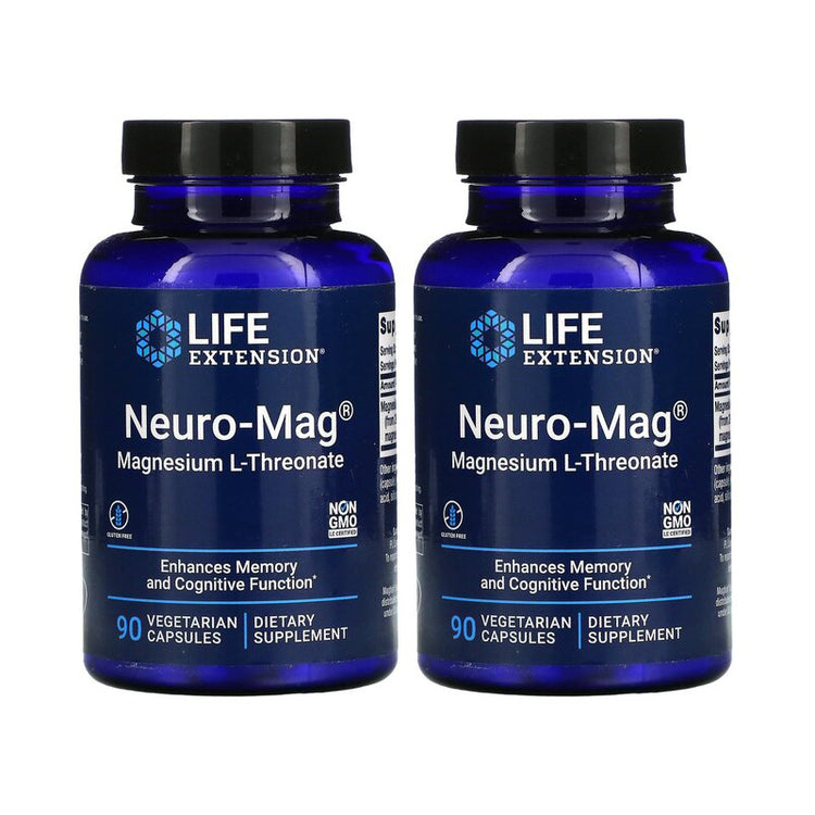 Pachet 2x Neuro-Mag Magnesium L-Threonate - 90 vcaps - Vitax.ro