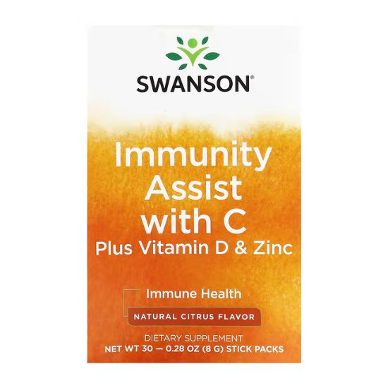 Immunity Assist with C Plus Vitamin D & Zinc, Citrus - 30 x 8g - Vitax.ro