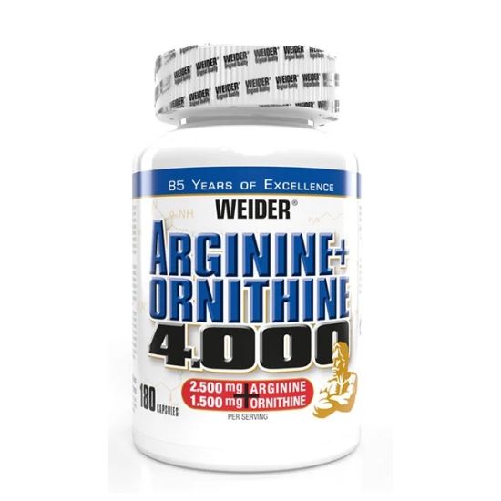 Arginine + Ornithine 4000, 180 caps, Weider - Vitax.ro
