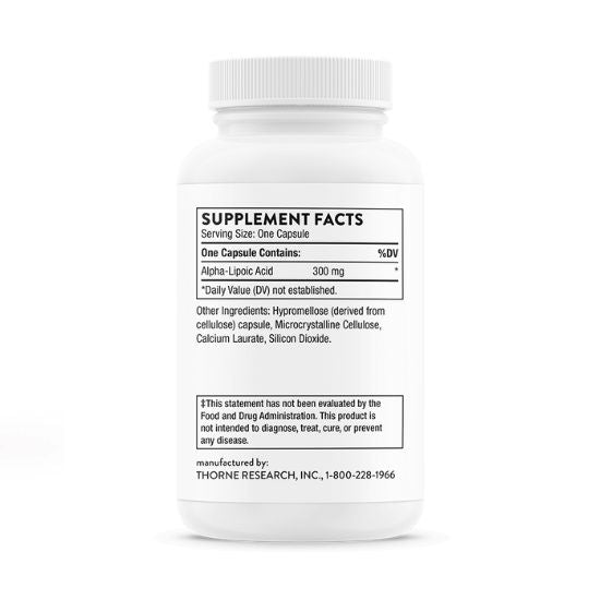 Acid alfa-lipoic, 60 capsule, Thorne Research - Vitax.ro