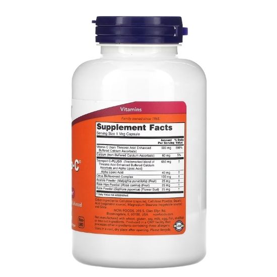 AlphaSorb-C, 500mg, 180 vcaps, NOW Foods - Vitax.ro