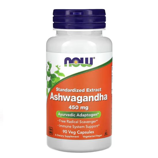 Ashwagandha Extract, 450mg, 90 vcaps, NOW Foods - Vitax.ro
