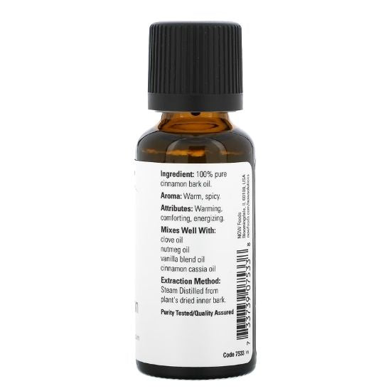 Essential Oil, Cinnamon Bark Oil, 30 ml, NOW Foods - Vitax.ro