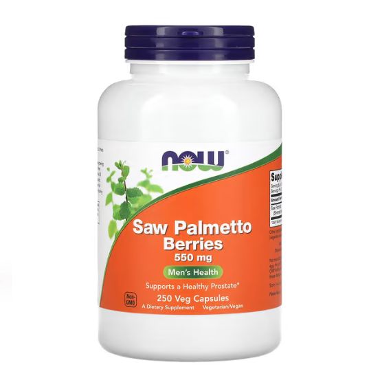 Saw Palmetto Berries, 550mg, 250 vcaps, NOW Foods - Vitax.ro