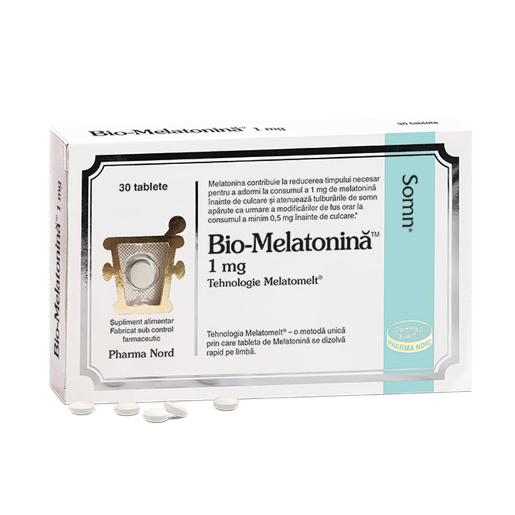 Bio-Melatonina, Pharma Nord, 30 Tablete - Vitax.ro