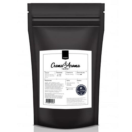 Blend Crema & Aroma Blend - Cafea de Specialitate 1 kg, Boabe - Vitax.ro