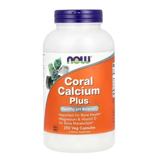 Coral Calcium Plus, 250 vcaps, NOW Foods - Vitax.ro