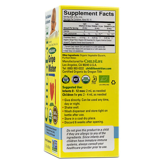 Gripe Water, 59.15 ml, Childlife Essentials - Vitax.ro
