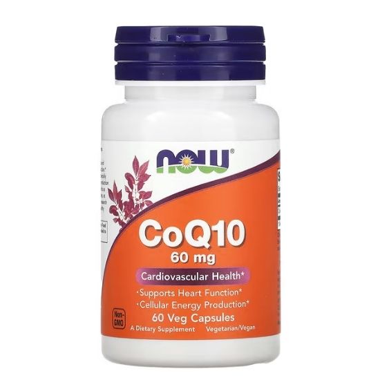 CoQ10, 60mg, 60 vcaps, NOW Foods - Vitax.ro
