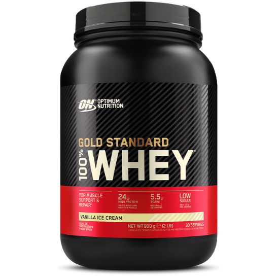 Gold Standard 100% Whey, Vanilla Ice Cream 900g, Optimum Nutrition - Vitax.ro