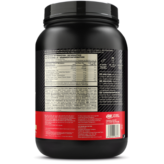 Gold Standard 100% Whey, Vanilla Ice Cream 900g, Optimum Nutrition - Vitax.ro