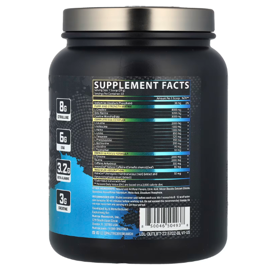 OutLift Clinical, Blueberry Lemonade, 640g, Nutrex - Vitax.ro