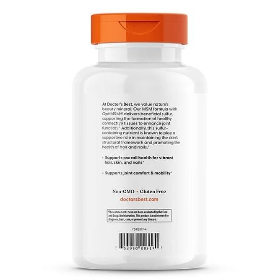MSM cu OptiMSM, 1000mg, 360 caps, Doctor's Best - Vitax.ro