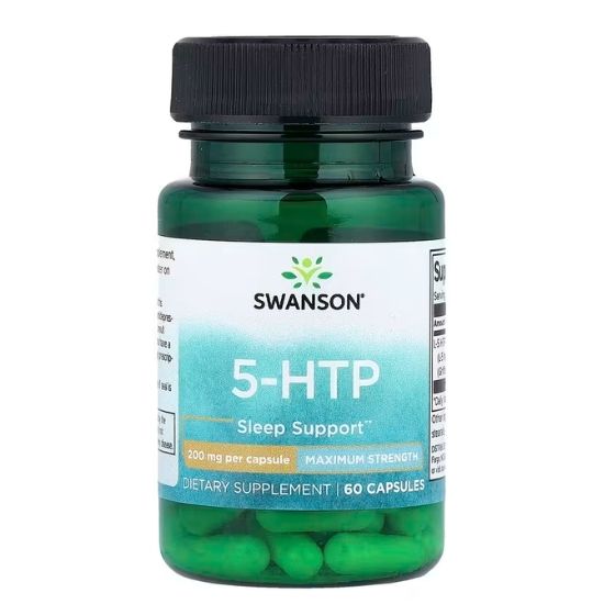 5-HTP, 200mg Maximum Strength, 60 vcaps, Swanson - Vitax.ro