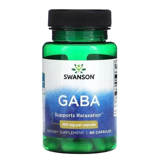 GABA, 250mg, 60 caps, Swanson - Vitax.ro