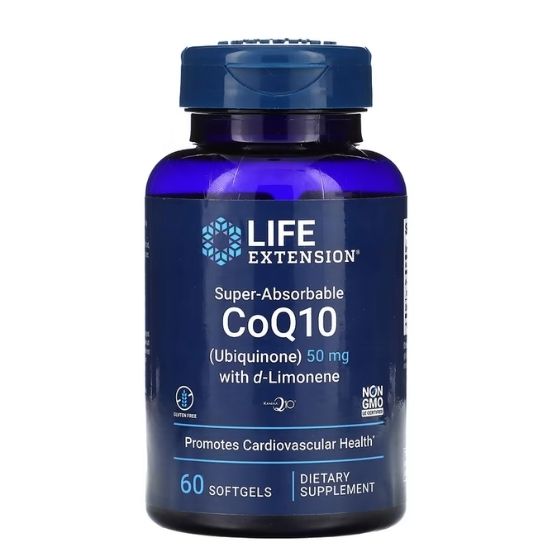 Super Absorbable CoQ10 with d-Limonene, 50 mg, 60 Softgels, Life Extension - Vitax.ro
