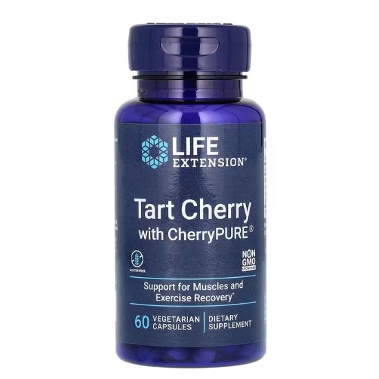 Tart Cherry with CherryPure, 60 vcaps, Life Extension - Vitax.ro