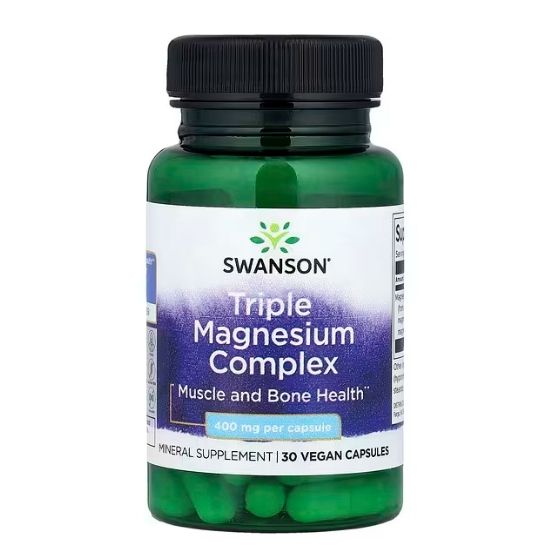 Triple Magnesium Complex, 400mg, 30 caps, Swanson - Vitax.ro