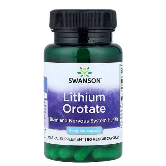 Lithium Orotate, 5mg, 60 vcaps, Swanson - Vitax.ro