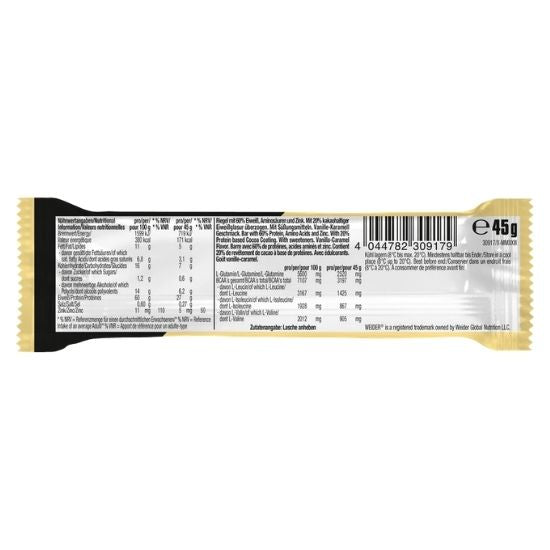 60% Protein Bar, Vanilla-Caramel, 45 g, Weider