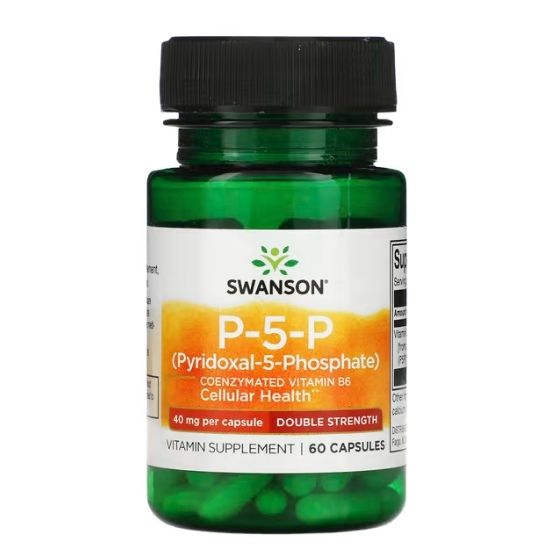 P-5-P (Pyridoxal-5-Phosphate), 40mg, 60 caps, Swanson - Vitax.ro