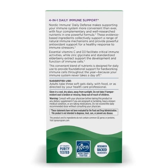 Nordic Immune Daily Defense, 90 softgels, Nordic Naturals - Vitax.ro
