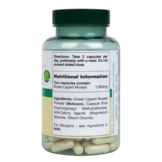 Green Lipped Mussel, 1000mg, 120 caps, Holland & Barrett - Vitax.ro