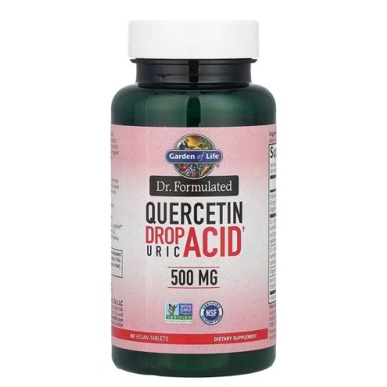 Dr. Formulated Quercetin Drop Uric Acid, 60 vegan tabs, Garden of Life - Vitax.ro