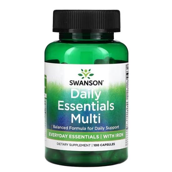 Daily Essentials Multi with Iron, 100 caps, Swanson - Vitax.ro
