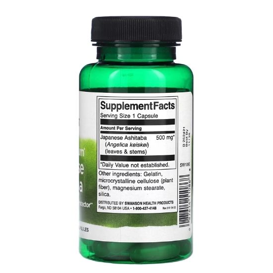Full Spectrum Japanese Ashitaba, 500mg, 60 caps, Swanson - Vitax.ro