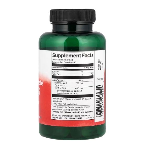 High Concentrate Omega-3, 120 softgels, Swanson - Vitax.ro