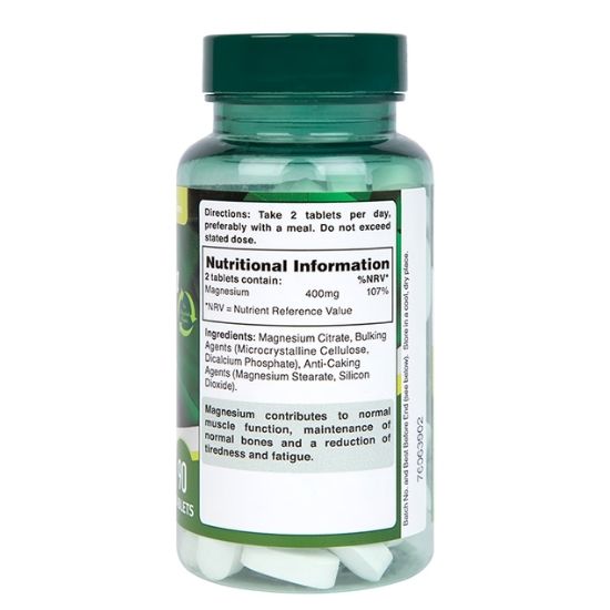 High Strength Magnesium (as Citrate), 400mg, 90 tablets, Holland & Barrett - Vitax.ro