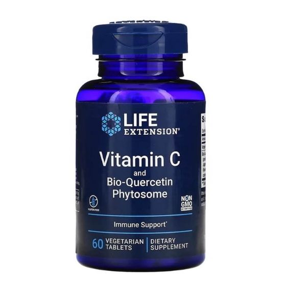 Vitamin C and Bio-Quercetin Phytosome, 60 vegetarian tabs, Life Extension - Vitax.ro